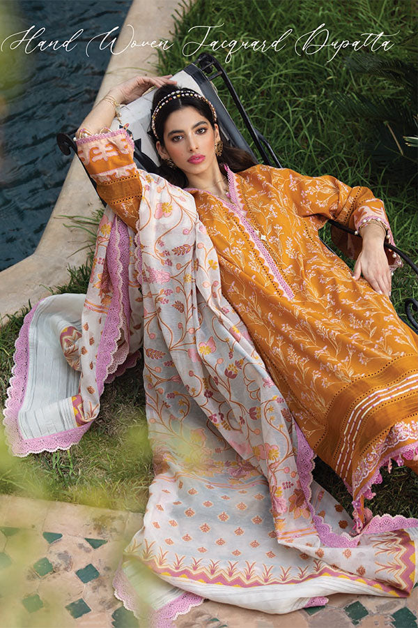 FTA - 02 - Menara Mustard - Kesh - Lawn Collection'23 - Farah Talib Aziz - Shahana Collection UK