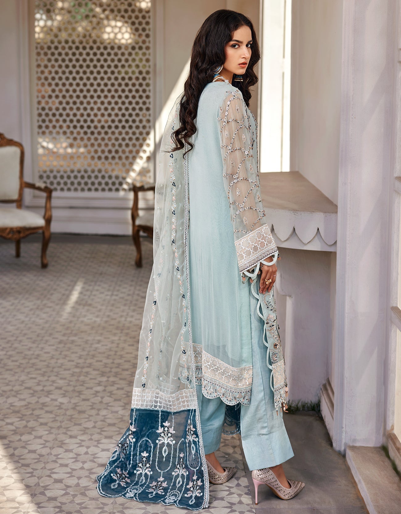 NF - 202 - Nafasat - Edit 2 - Premium Chiffon by Emaan Adeel - Shahana Collection Uk