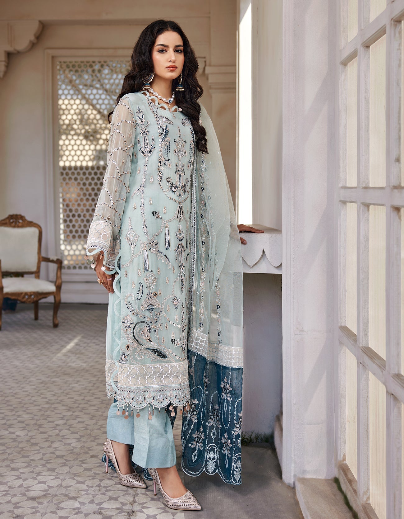 NF - 202 - Nafasat - Edit 2 - Premium Chiffon by Emaan Adeel - Shahana Collection Uk