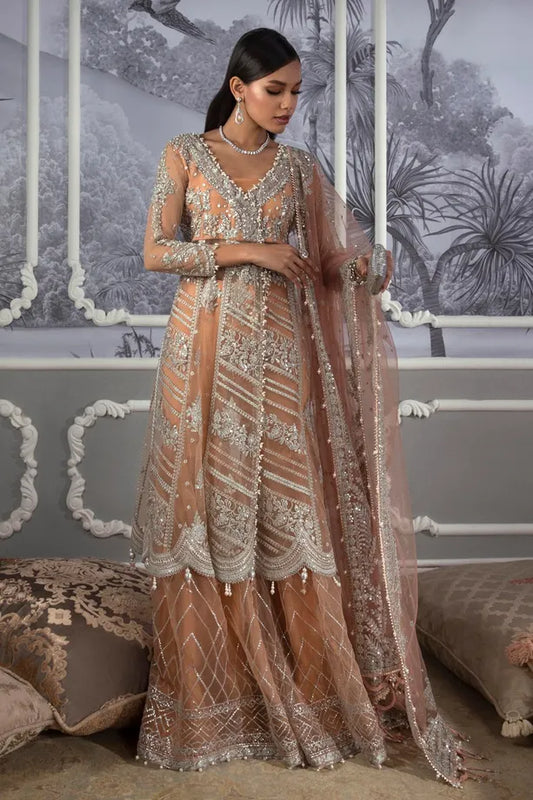 Sana Safinaz- Nura Festive Collection 2022- Vol II- D#2 Peach - Sana Safinaz- Nura Festive Collection 2022- Vol II- D#2 Peach - Shahana Collection