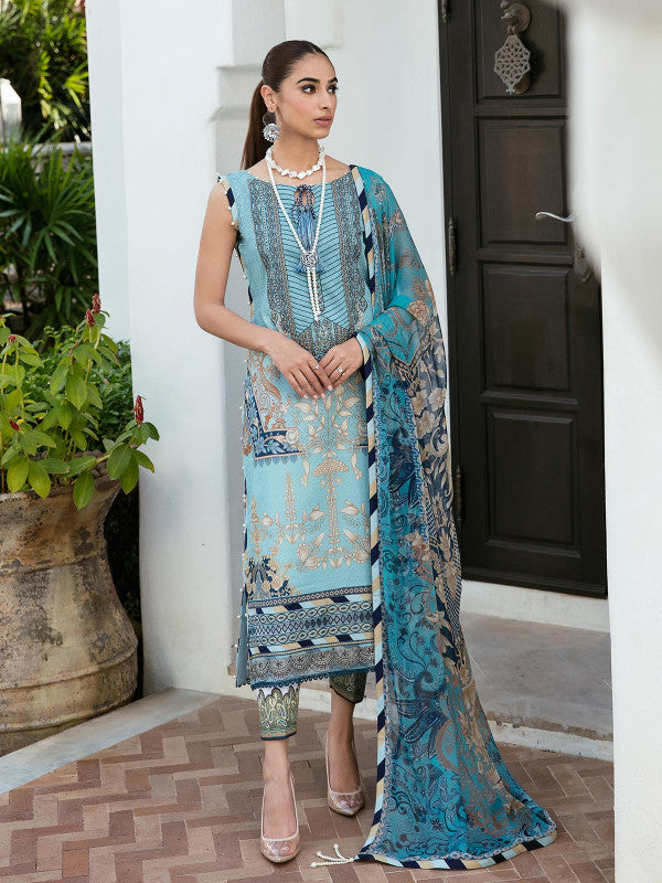 Sasha - D#03 - Digital Printed and Embroidered Lawn - Vol 1 - Gulaal SS'23 - Shahana Collection UK