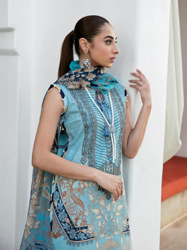 Sasha - D#03 - Digital Printed and Embroidered Lawn - Vol 1 - Gulaal SS'23 - Shahana Collection UK