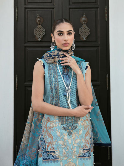 Sasha - D#03 - Digital Printed and Embroidered Lawn - Vol 1 - Gulaal SS'23 - Shahana Collection UK