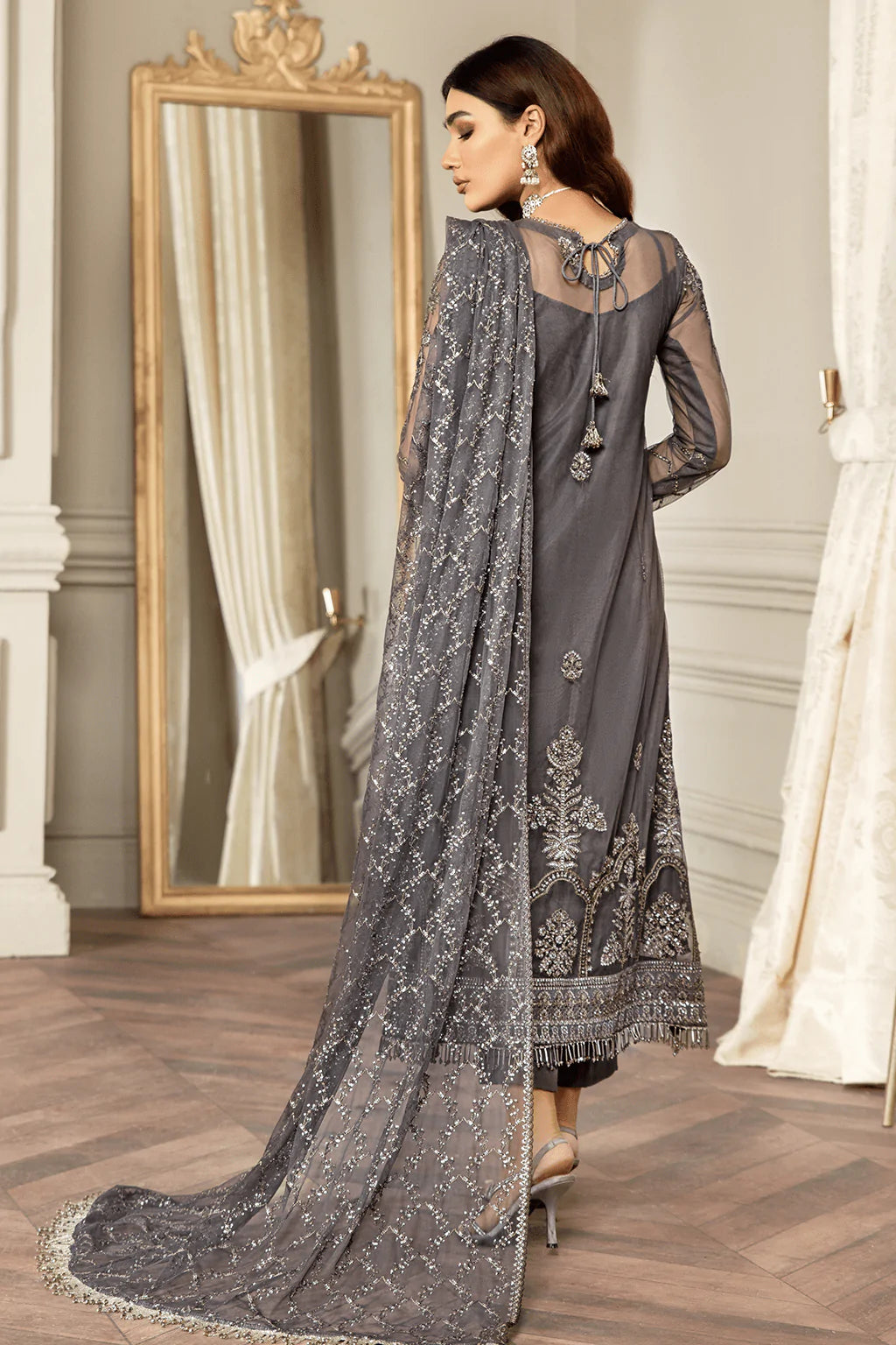 Storm Grey - Mehroze Luxury Formal by Zarif - Storm Grey - Mehroze Luxury Formal by Zarif - Shahana Collection