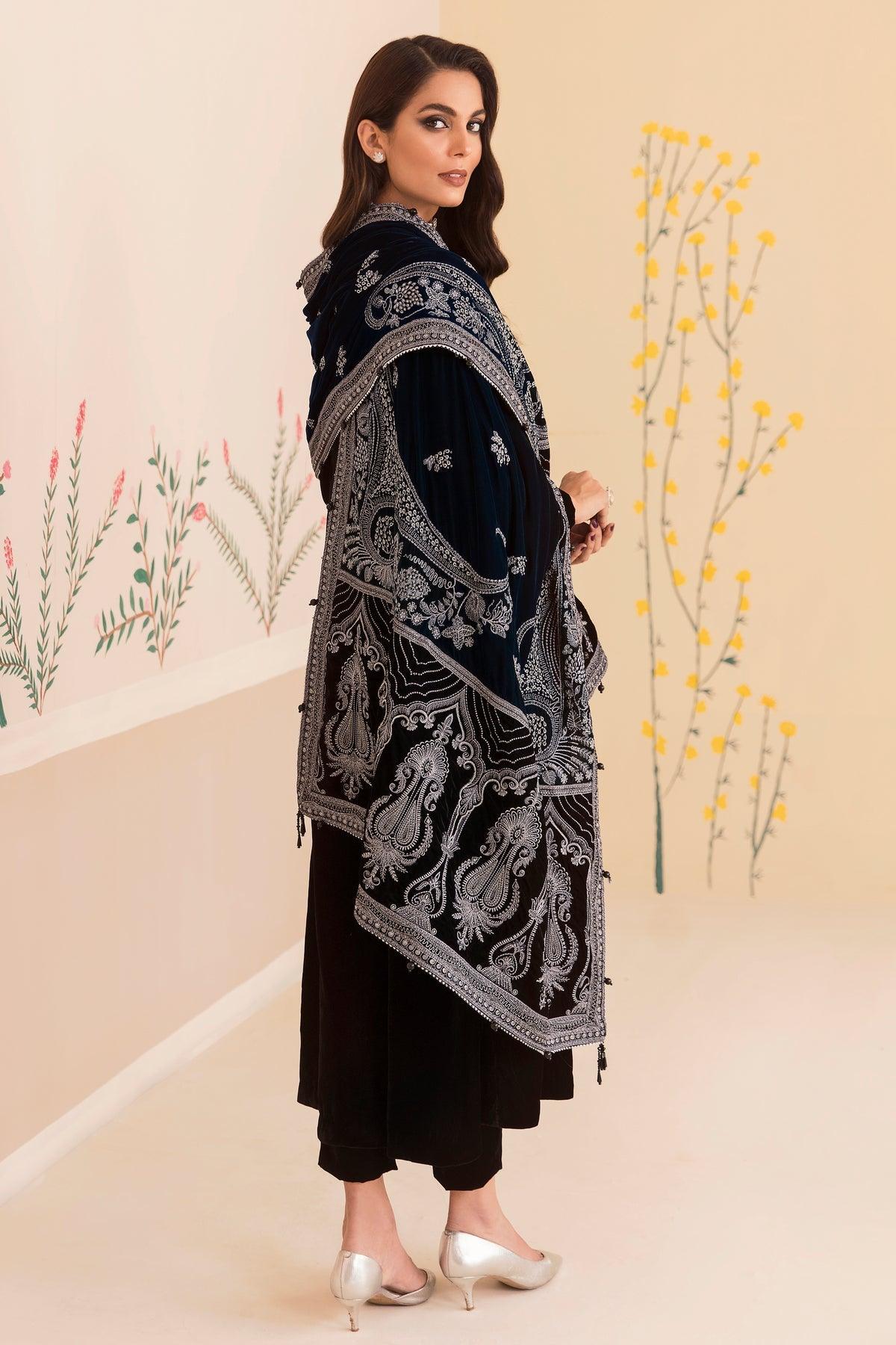 Diyar - Jazmin Velvet Shawls 2022 - Diyar - Jazmin Velvet Shawls 2022 - Shahana Collection