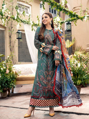  Emerald - Maryam Hussain Luxury Lawn 2023 - Shahana Collection UK