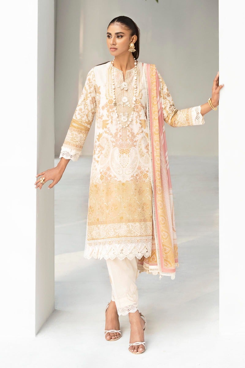 KU M231-007B-CH - Sana Safinaz - Muzlin Vol 1 - Spring Summer - Shahana Collection Uk 