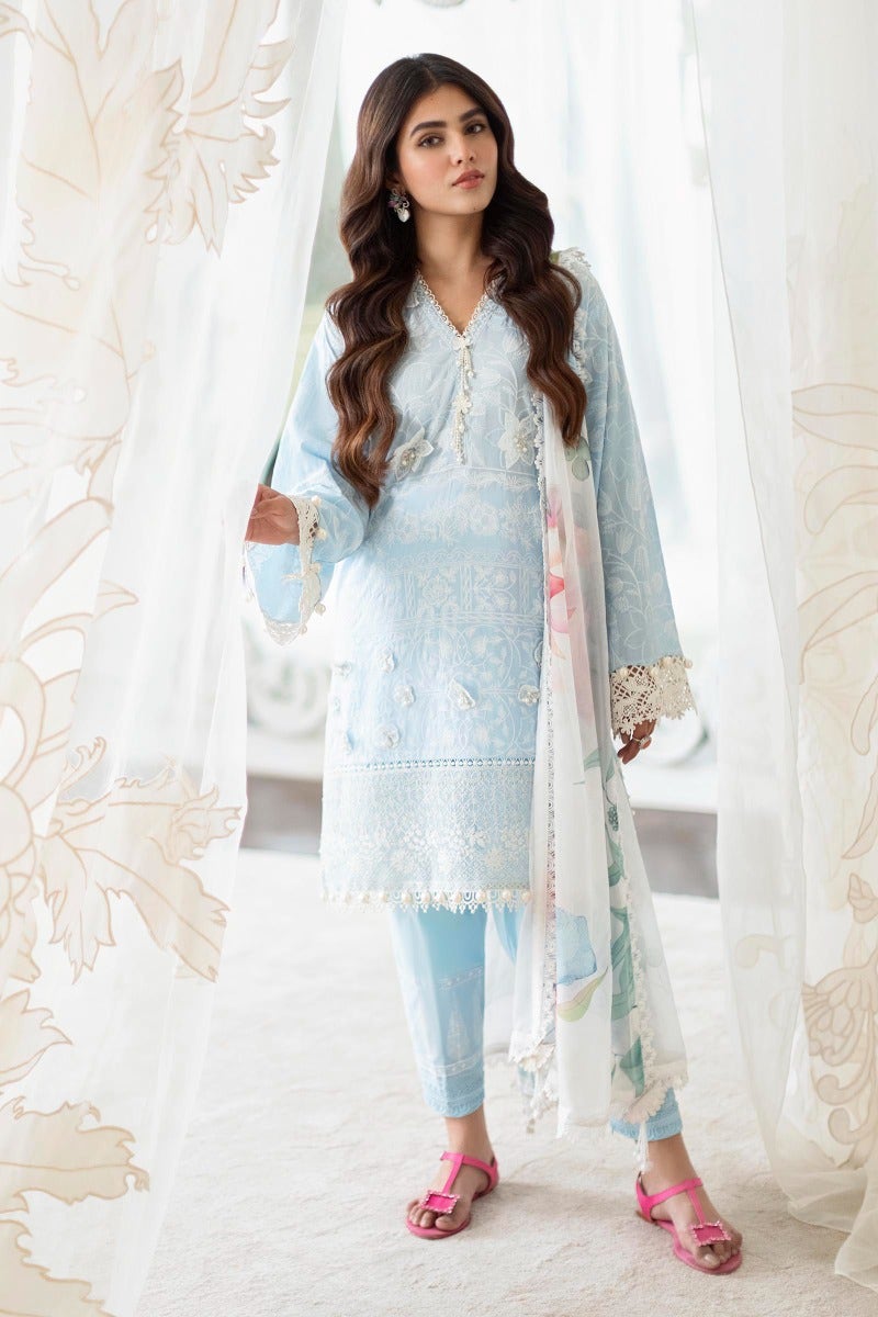 KU M231-017B-CH - Sana Safinaz - Muzlin Vol 1 - Spring Summer - Shahana Collection Uk 