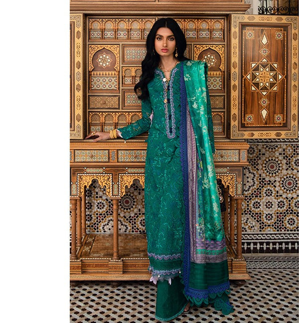  FTA - 05 - Atlas Emerald - Kesh - Lawn Collection'23 - Farah Talib Aziz - Shahana Collection UK