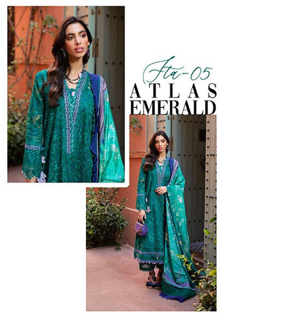  FTA - 05 - Atlas Emerald - Kesh - Lawn Collection'23 - Farah Talib Aziz - Shahana Collection UK